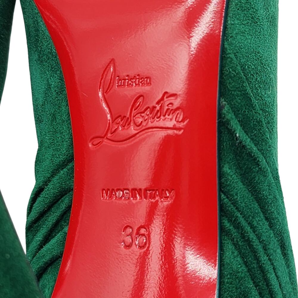 Christian Louboutin Rabakate Pumps 100mm - Suede - Green - 36 5.5US $995 - Picture 8 of 8